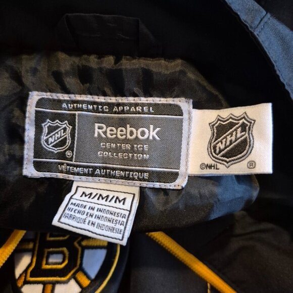 Boston Bruins Reebok men's size Medium light weight spring pullover jacket, VGUC - Picture 3 of 6